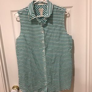 Chico’s Effortless Sleek Stripe Tank